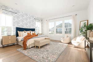 Bedroom featuring light hardwood / wood-style flooring