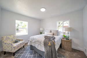 View of carpeted bedroom