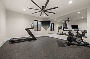 Look at the amazing exercise room.