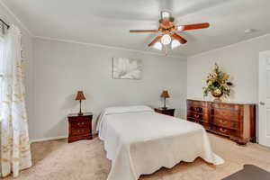 Spacious Primary Bedroom with adjoining bathroom and NEW CARPET!