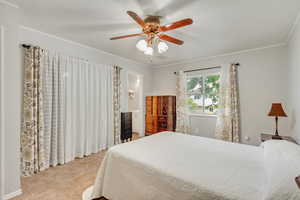 Primary bedroom and closet with adjoining bathroom and NEW CARPET!