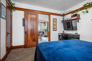 Bedroom with hardwood