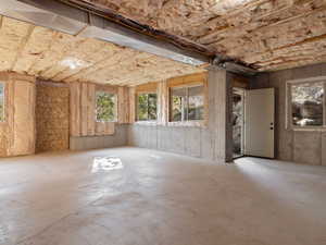 Interior space with concrete floors