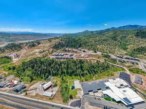 Bird's eye view featuring a mountain view