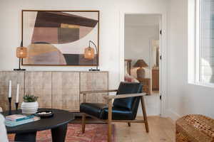 Living area on second floor of the home off the 2 bedrooms