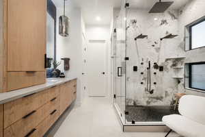 Master Bathroom with a double shower heads