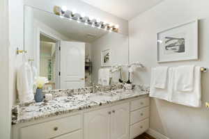 Bathroom featuring vanity