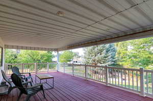 View of wooden terrace