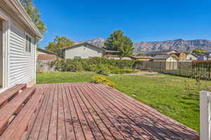 Back deck and yard.