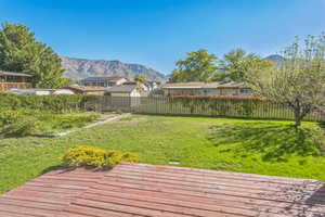 Back deck and yard.