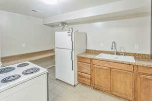 Basement kitchen.