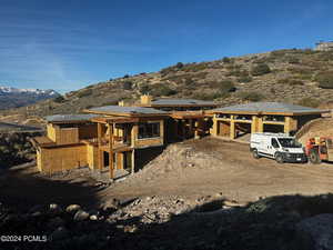 Exterior space with a mountain view