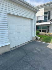 private one car garage with separate storage room