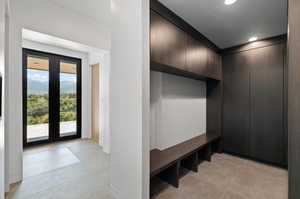 Mud room with lockers