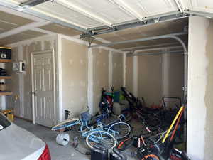 View of 3rd car garage (currently 1/2 office space and 1/2 storage space)