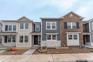View of property featuring board and batten siding