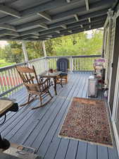 Deck outside of kitchen