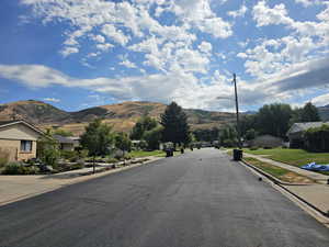 View of street featuring a mountain view