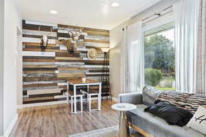 Interior space with wood-type flooring