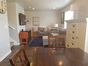 Living room and dining
