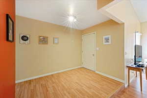 Interior space featuring light wood-type flooring