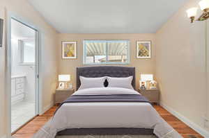 Virtually Staged Master Bedroom