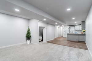 Beautiful open basement family and dining room