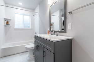 Basement Full bath and laundry room