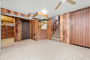 Basement stairs entering common area/family room