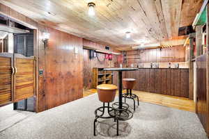 Unique "Man-cave" / Den or (future 4th bedroom)with a custom built dry bar.  Plenty of stroage and great for entertaining