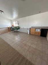 Interior space featuring tile patterned flooring