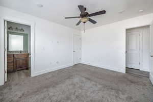 Master bedroom with walk-in closet