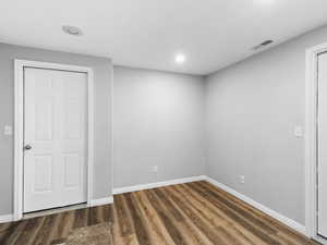 Basement home office or exercise room,  with LVP flooring.