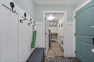 Mudroom and entrance to the Garage