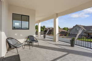 View of patio / terrace featuring a balcony