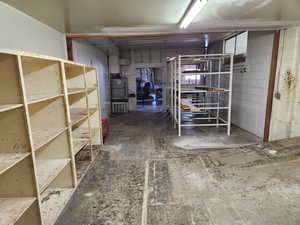 View through Central Hallway into Workshop.