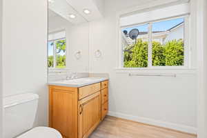 3/4 bathroom located off the laundry room and bedroom