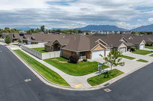 Large corner lot featuring a mountain view