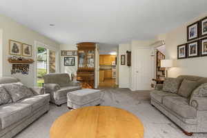 View of carpeted living room