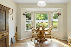 Dining area featuring light hardwood / wood-style flooring