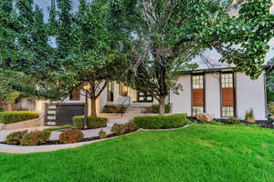 View of front of home with a front yard