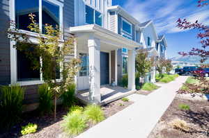 Property entrance with a porch