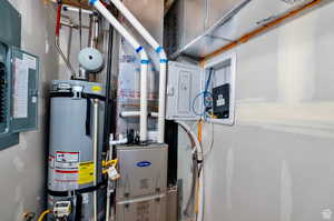 Utility room with water heater