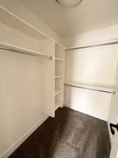 Large divided closet in additional bedroom