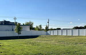 Large open space, fenced to keep area use for home owners