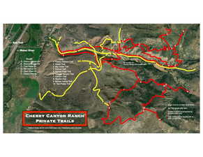 Trail map for horseback and hiking.