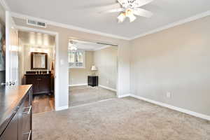 Bedroom 2:  Spacious Mirrored closet.