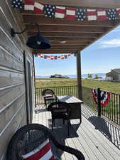 View of wooden terrace