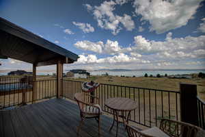 Deck with a water view