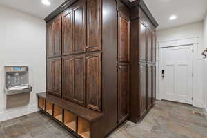 Mudroom featuring tile patterned flooring